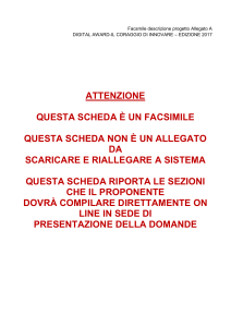Facsmile descrizione progetto Allegato A DIGITAL AWARD