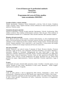 Fisica - Facoltà di Medicina e Chirurgia