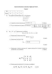 Soluzioni Geometria e Algebra