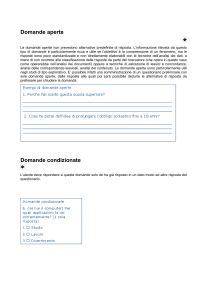 Domande aperte