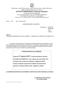 comunicazione sciopero del 17 marzo 2017