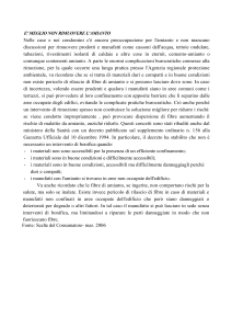 E` MEGLIO NON RIMUOVERE L`AMIANTO