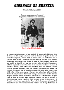 Esce un nuovo volume di racconti Salgari, l