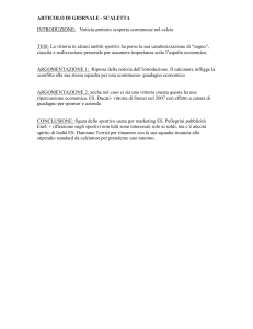 articolo di giornale - scaletta