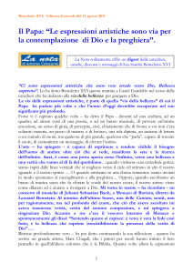 Benedetto XVI: Udienza Generale del 31 agosto 2011