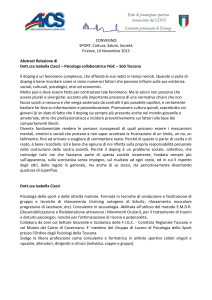 CONVEGNO: SPORT: Cultura, Salute, Società Firenze, 14