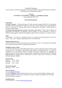 Prof. Bruno Bracalente - Dipartimento di Economia, Finanza e