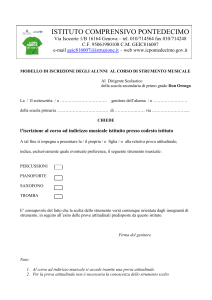 ISTITUTO COMPRENSIVO PONTEDECIMO corso musicale