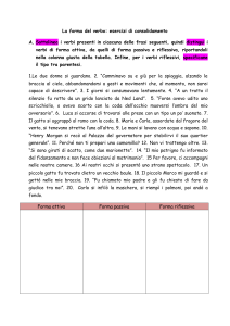 La forma del verbo - PIATTAFORMA DIDATTICA