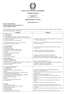 programma finale Scienze della Terra 1A