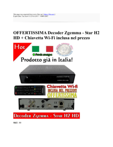 OFFERTISSIMA Decoder Zgemma - Star H2 HD +