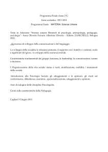 Programma Finale MATERIA: Scienze Umane