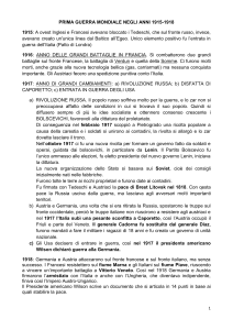 prima guerra mondiale negli anni 1915