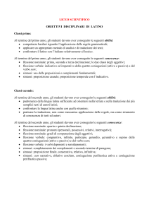 Obiettivi Latino Scientifico
