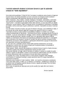 I social network aiutano a trovare lavoro e per le aziende cresce la
