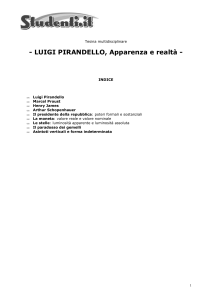 LUIGI PIRANDELLO, Apparenza e realtà - Digilander