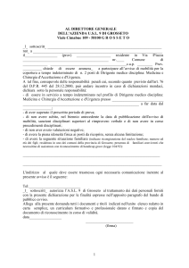 Domanda - Azienda Usl 9 Grosseto