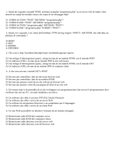 1. Quale dei seguenti comandi HTML richiama la pagina