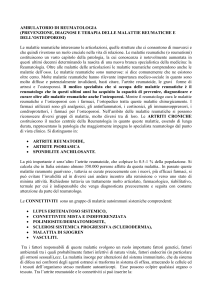 AMBULATORIO DI REUMATOLOGIA