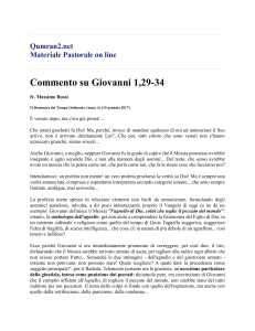 Commento su Giovanni 1,29-34