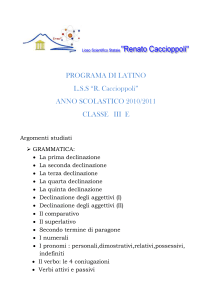 PROGRAMA DI LATINO L.S.S “R. Caccioppoli” ANNO