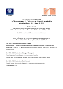 Programma Dettagliato