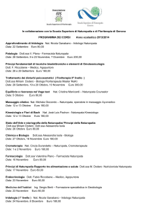 In collaborazione con la Scuola Superiore di Naturopatia e di