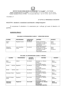 colloqui di integrazione classe 3^ operatore sociale