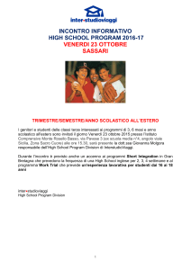 Interstudio Viaggi Invito Studenti di Sassari