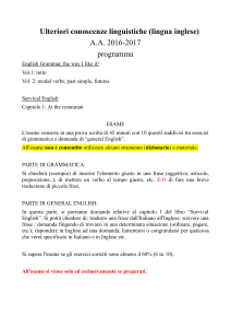 programma ed esame