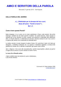 AMICI E SERVITORI DELLA PAROLA