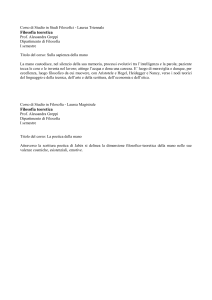 Filosofia teoretica (Prof.ssa A. Greppi) A.A. 2005