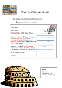 Una cartolina da Roma Ex1. Leggere la cartolina e sottolineare i