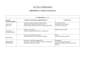 Curricolo per obiettivi minimi_ITALIANO_Primaria