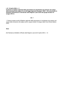 L.R. 15 Aprile 2004, n. 4 "Iscrizione al registro regionale delle