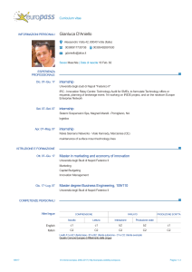 Gianluca D`Aniello Europass CV, ESP