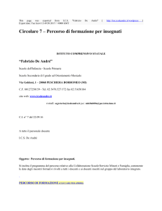 Circolare 7 – Percorso di formazione per insegnati : I.C.S. "Fabrizio