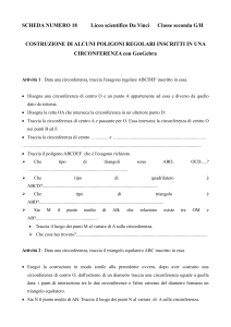 Costruzione di poligoni regolari inscritti in una circonferenza