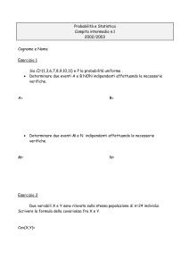Probabilità e Statistica