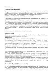 Teoria dei numeri - Matematica e Informatica