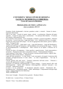 Fisica - Facoltà di Medicina e Chirurgia di Messina