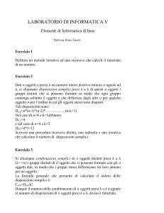 LABORATORIO DI INFORMATICA V