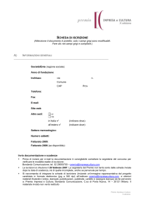 SCHEDA D`ISCRIZIONE CANDIDATI