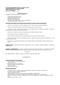 Inglese CL2 - Istituto Comprensivo " Don Dossetti" Cavriago