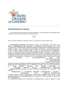 Commissioni al lavoro - Suore Orsoline di Gandino