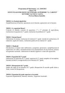 Matematica - G. Caboto