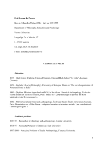 CV engl. - Human Sciences - Università degli Studi di Verona