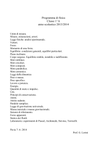 Programma di fisica - Liceo Foscolo Pavia