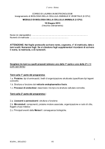 CORSO DI LAUREA IN BIOTECNOLOGIE