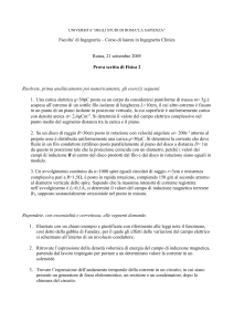 Prova scritta di Fisica 2